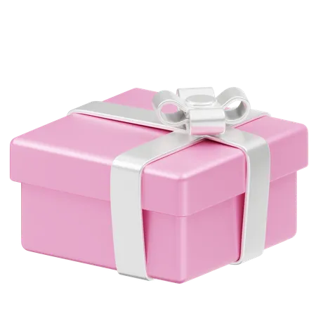 Gift Box Christmas Pink  3D Icon