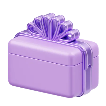 Gift Box Christmas Purple  3D Icon