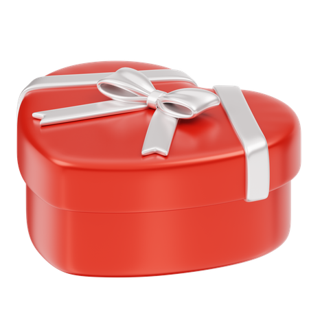 Gift Box Christmas Red Love  3D Icon