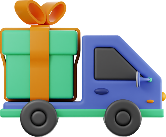 Gift Box Delivery  3D Icon