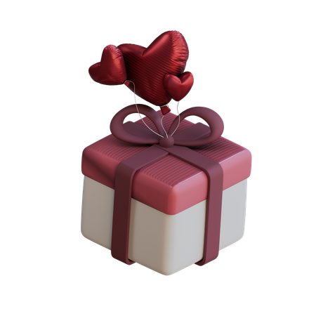 Gift Box Love  3D Icon