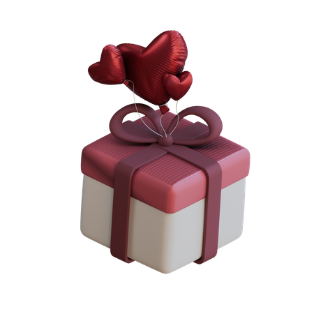 Gift Box Love  3D Icon