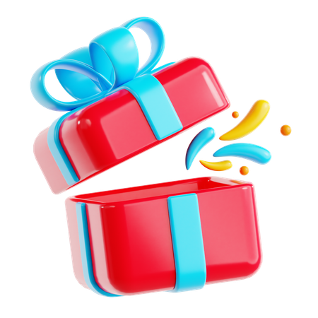 Gift Box Open  3D Icon