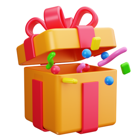 Gift Box Open  3D Icon