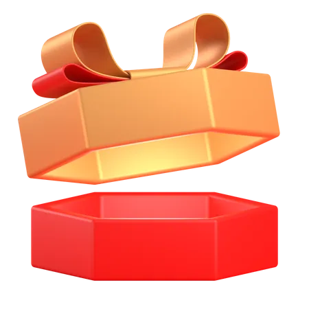 Gift box opened 3D Illustration