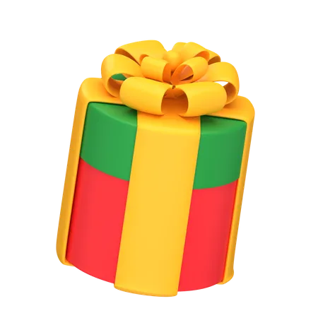 Gift Box Oval 3 D Icon 3D Icon