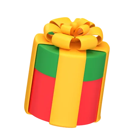 Gift Box Oval  3D Icon