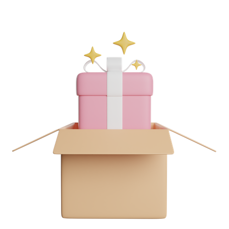 Gift Box Package  3D Icon