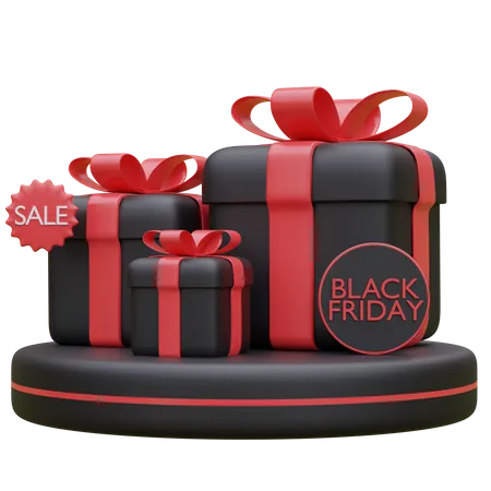 Gift Box Black Friday 3 D Illustration 3D Icon