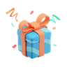 3d gift box present logo