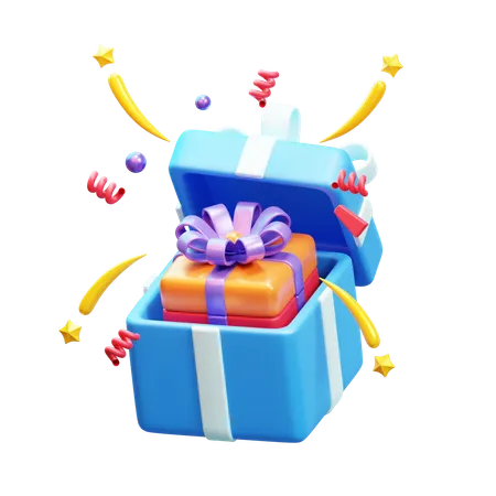 Gift box surprise  3D Icon