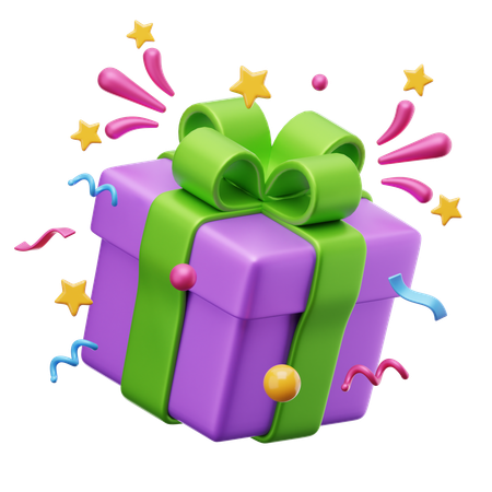 Gift Box Surprise  3D Icon