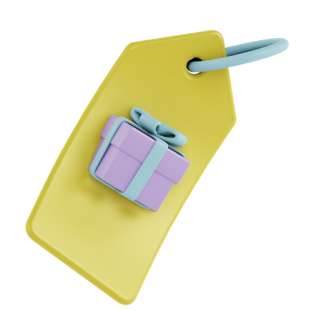 Gift Box Tag  3D Icon