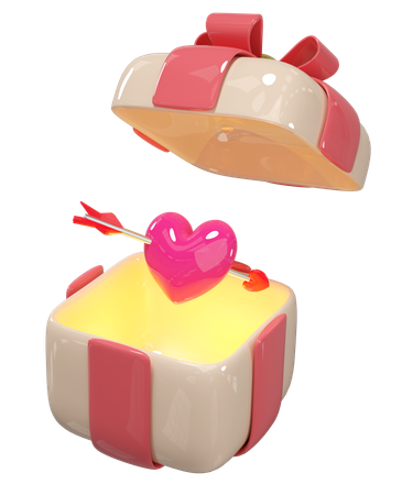 Gift Box With Arrow  3D Icon