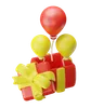 gift box with balloon
