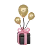 Gift Box With Balloons