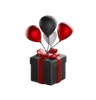 Gift Box With Balloons