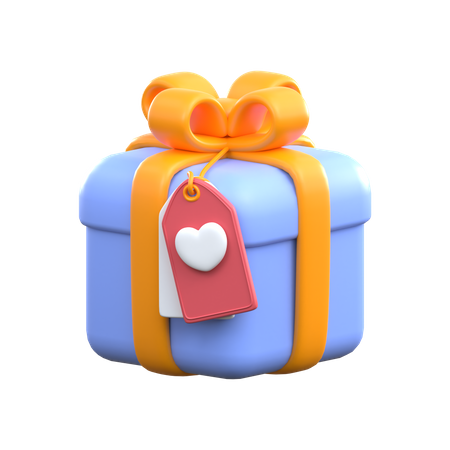 GIFT BOX WITH TAG  3D Icon