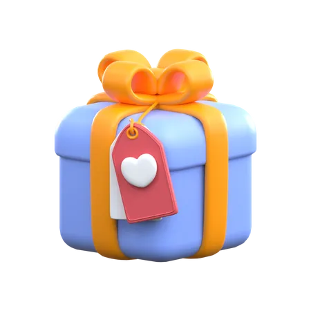 GIFT BOX WITH TAG 3D Icon