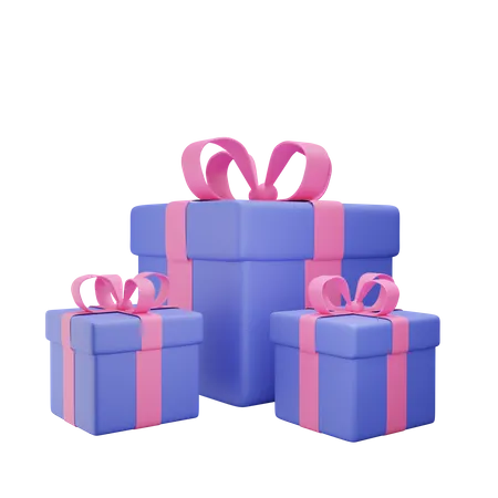 3 D Illustration Of Gift Boxes For Display 3D Illustration