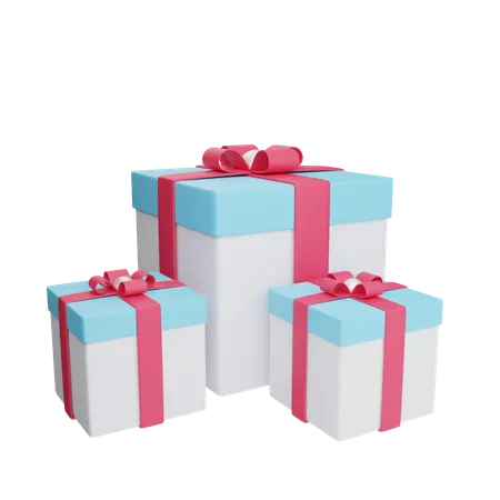 Gift Boxes 3D Illustration