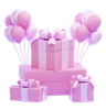 Gift Boxes with Balloons