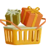 Gift Boxes With Shopping Basket