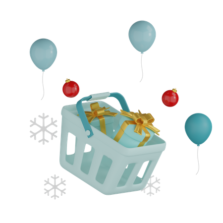 Gift Bucket  3D Icon