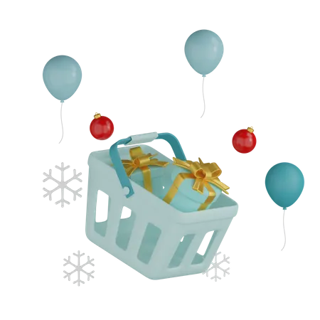 Gift Bucket  3D Icon