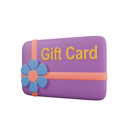 Gift Card  3D Illustration