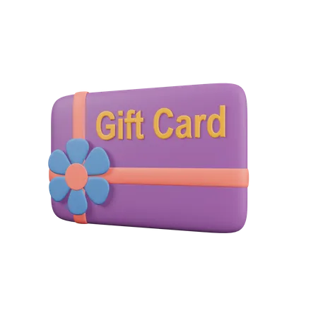 Gift Card  3D Illustration