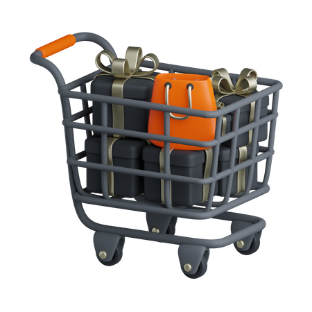 Gift Cart Discount  3D Icon