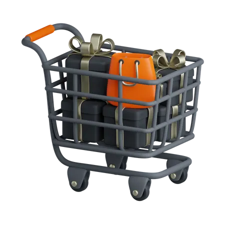 Gift Cart Discount  3D Icon