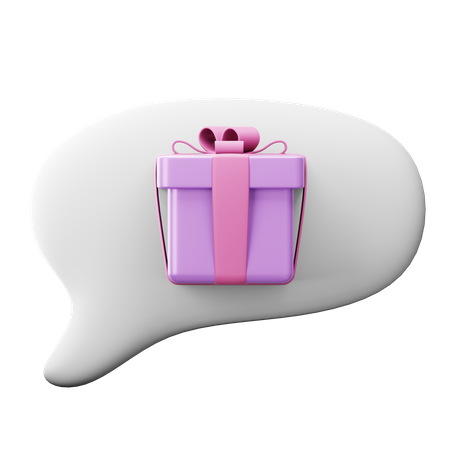 Gift Chat  3D Icon