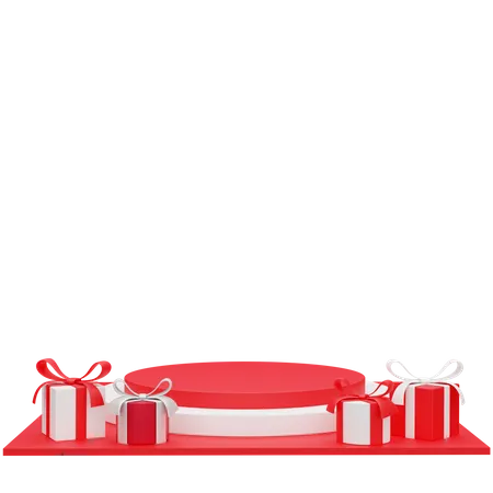 Gift Christmas Podium  3D Icon