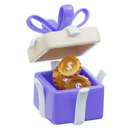 Gift Coin  3D Icon