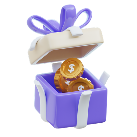 Gift Coin  3D Icon