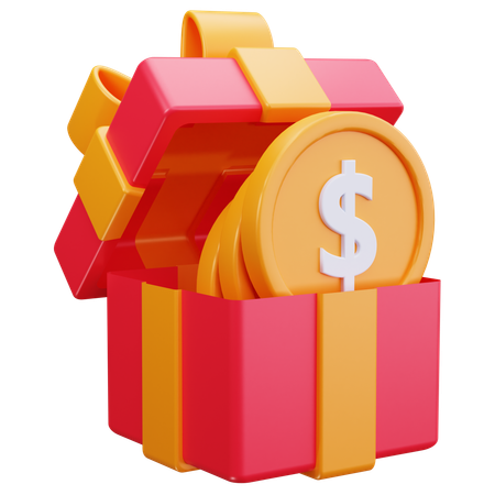 Gift Coins  3D Icon