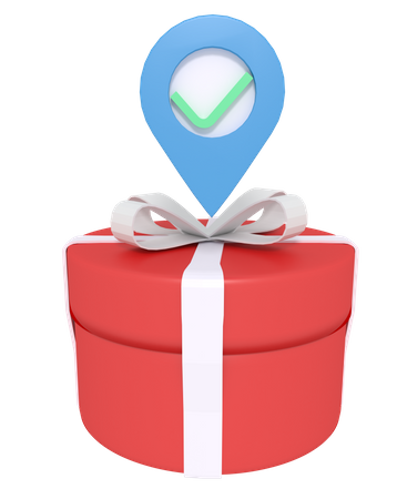Gift Delivery Location  3D Illustration