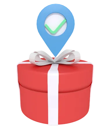 Gift Delivery Location  3D Illustration