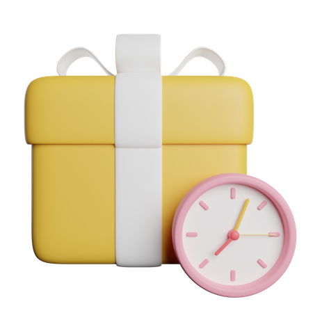 Gift Delivery Time  3D Icon