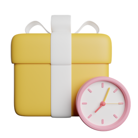 Gift Delivery Time  3D Icon