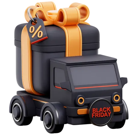 Gift Delivery Truck  3D Icon