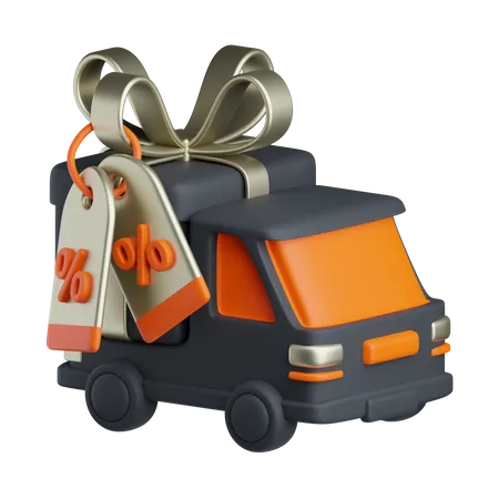 Gift Delivery Truck  3D Icon