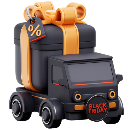 Gift Delivery Truck 3D Icon