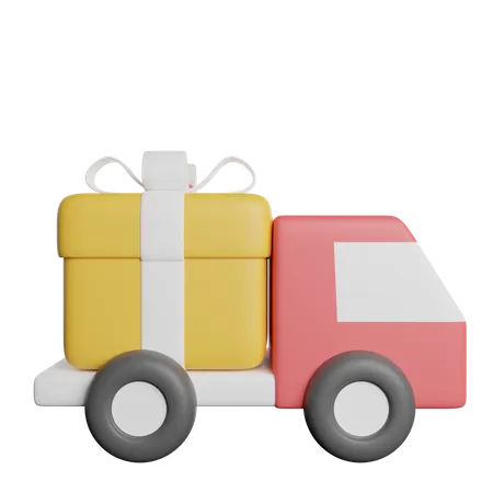 Truck Gift Logistic 3D Icon
