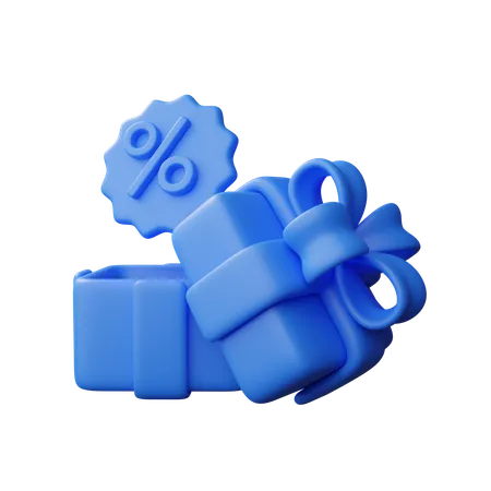 Gift discount  3D Icon