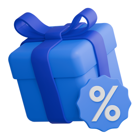Gift Discount  3D Icon