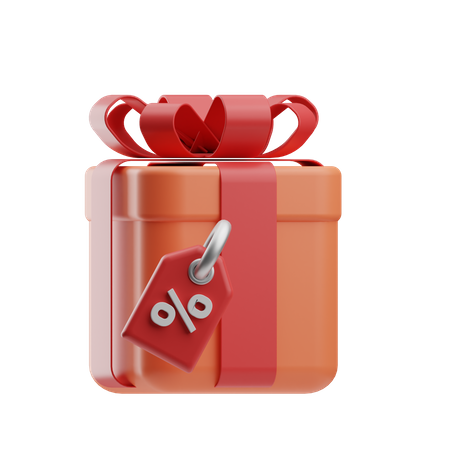 Gift Discount  3D Icon