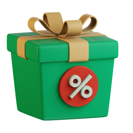 Gift Discount  3D Icon